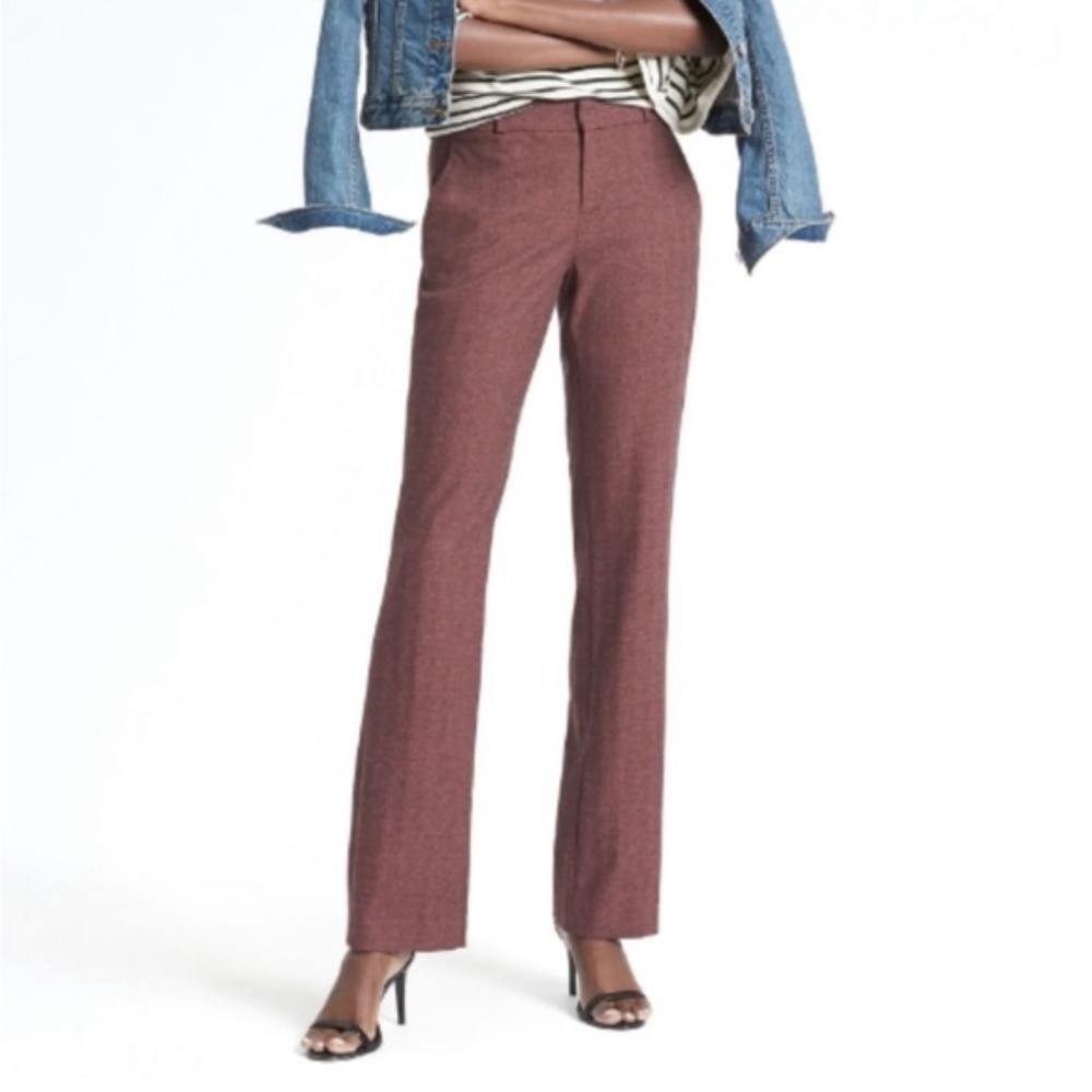 Banana Republic Burgandy/Black Logan Trousers SZ 14